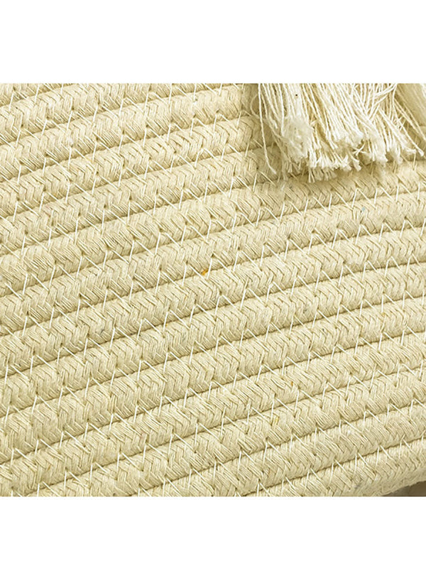 Summer Rainbow Weave Straw Clutches Bags Tiynon