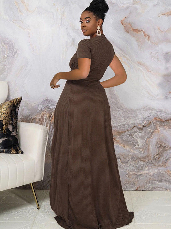 Two Piece Asymmetrical Top & Short Pants Tiynon