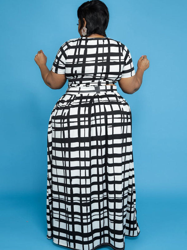 Two Piece Crop Top Maxi Skirt Outfits Tiynon