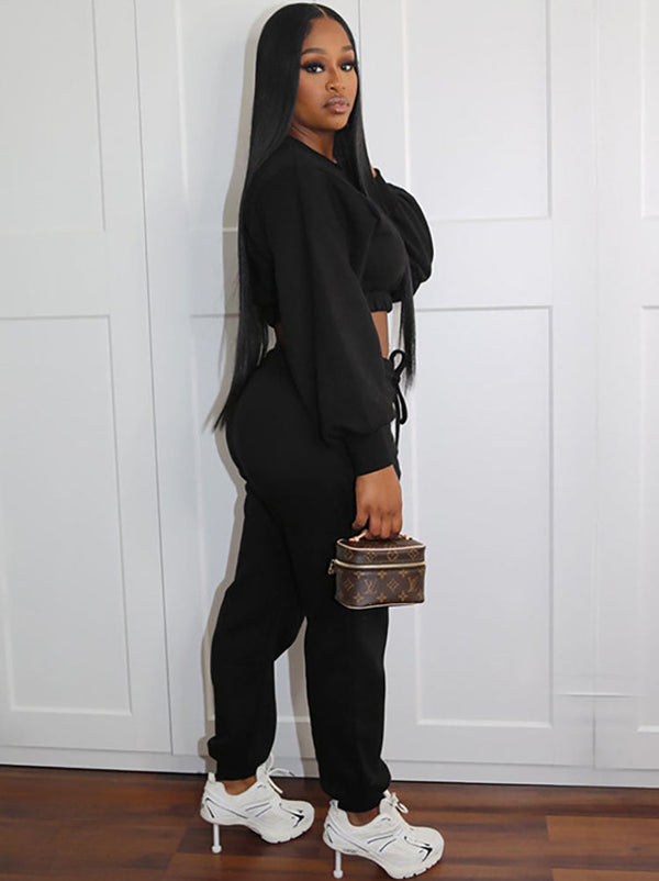 Two Piece Crop Top & Sports Pants Tiynon