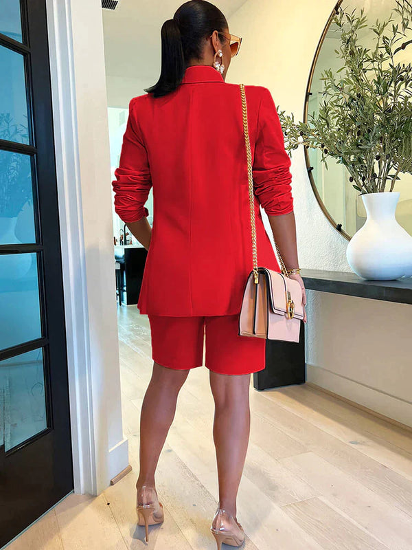 Two Piece Long Sleeve Jackets & Short Pants Tiynon