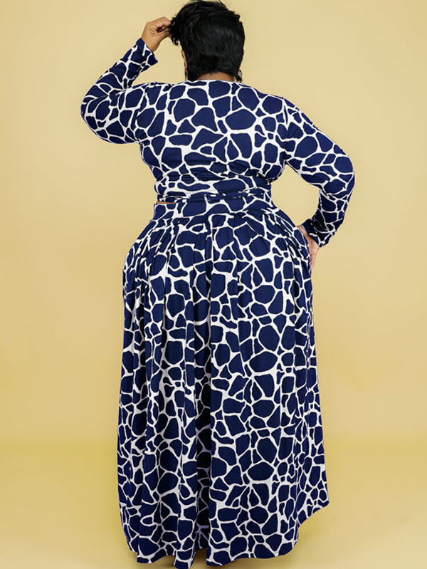 Two Piece Long Sleeve Leopard Tops & Long Pants Tiynon