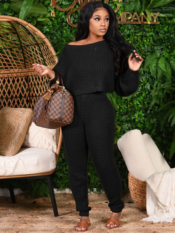 Two Piece Sweater Pullover Long Pants Tiynon
