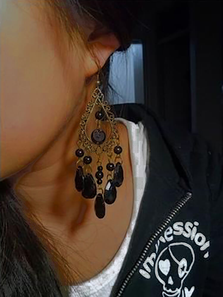 Vintage Baroque Hollow Out Drop Earring Tiynon