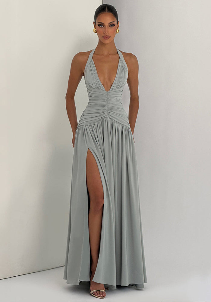 Halter Backless Dress for Elegant Evening Events