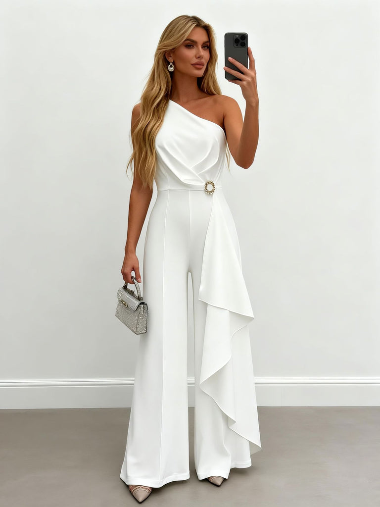 One-Shoulder Jumpsuit for Summer Evening Parties
