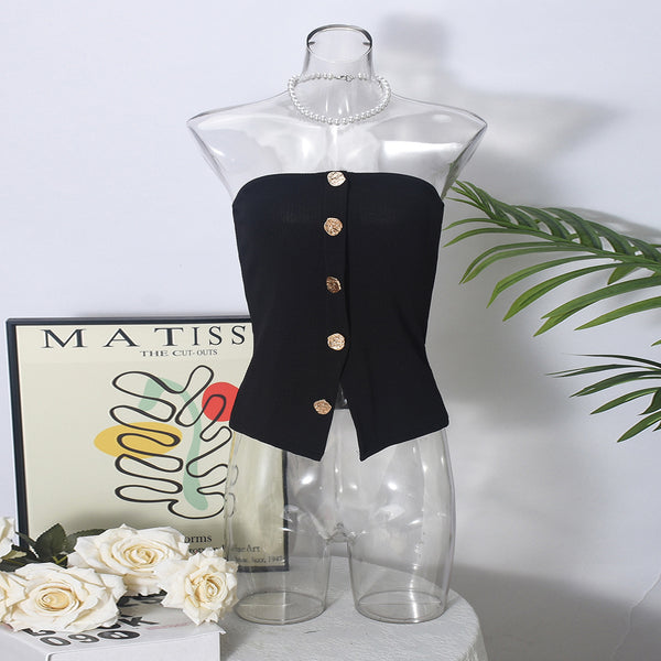 Strapless Camisole Top for Summer Casual Wear