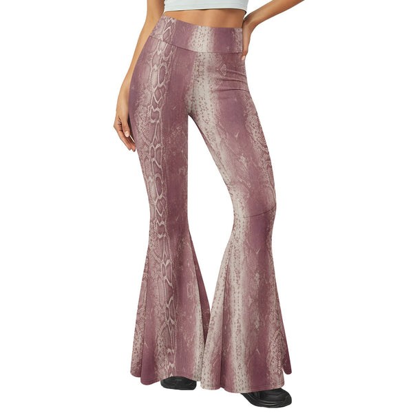 Stretchy Bell Bottom Pants with Headband for Fall & Winter