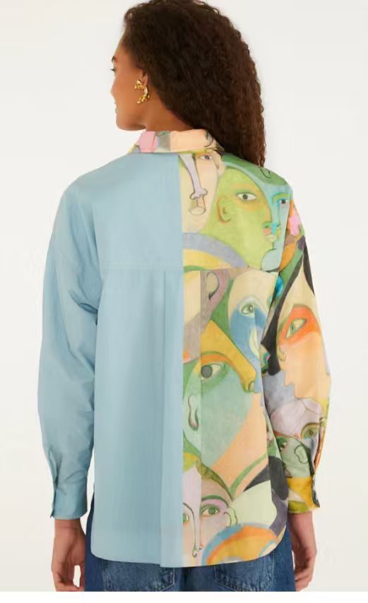 African Print Button-Down Shirt for Casual Everyday Wear