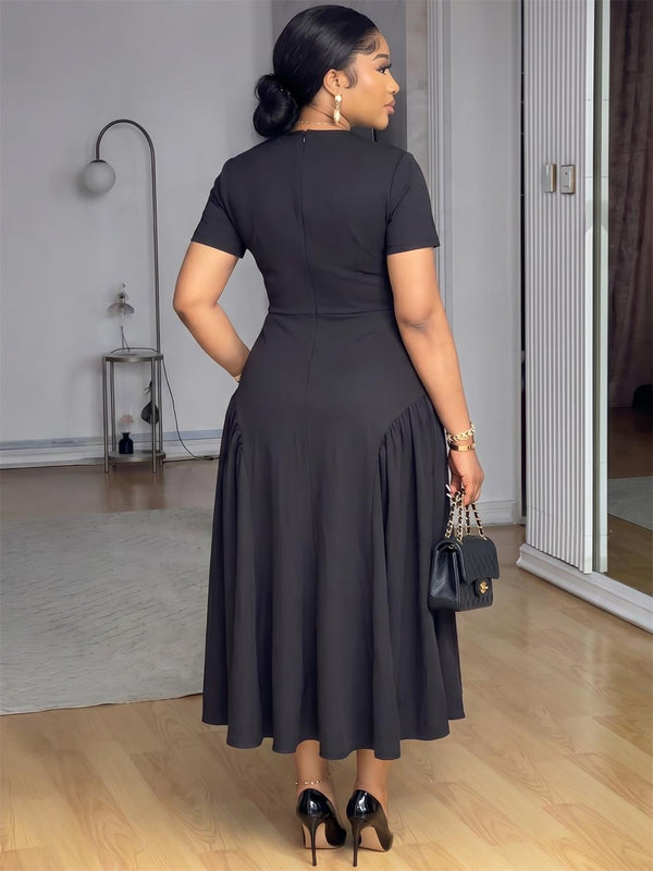 Solid Casual Everyday Dress for Office & Leisure