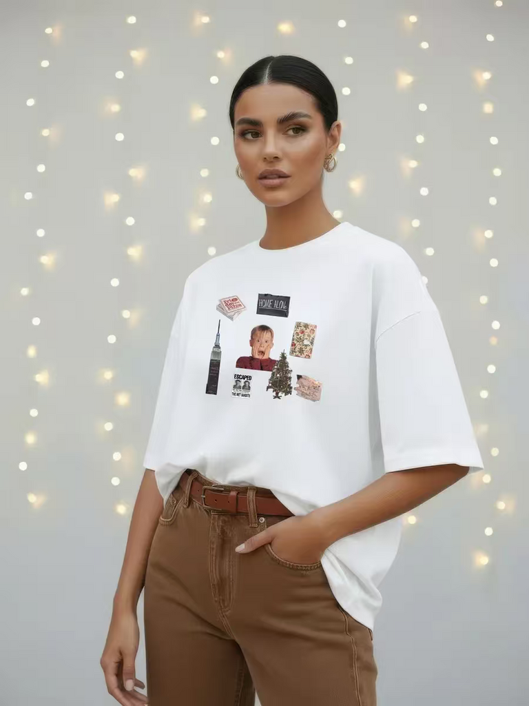 Women Cotton Short-Sleeve Summer Top