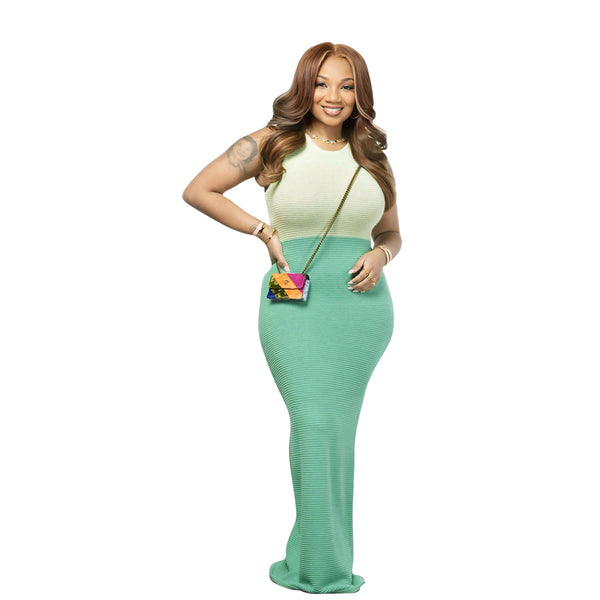 Sleeveless Knitted Maxi Dress for Casual Everyday Wear