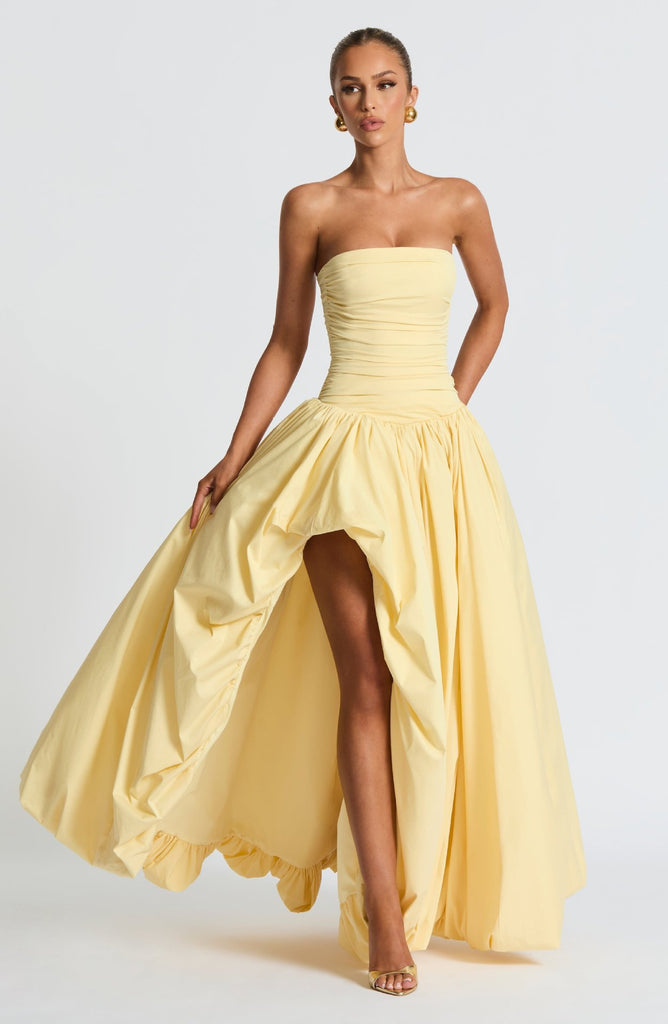Women Solid Lace-Up Pleated Strap Dress