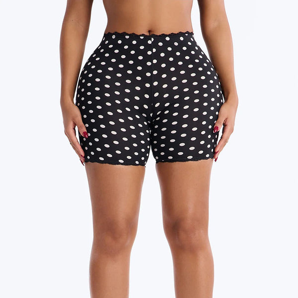 Printed Lace Trimmed Shorts for Spring & Summer Casual