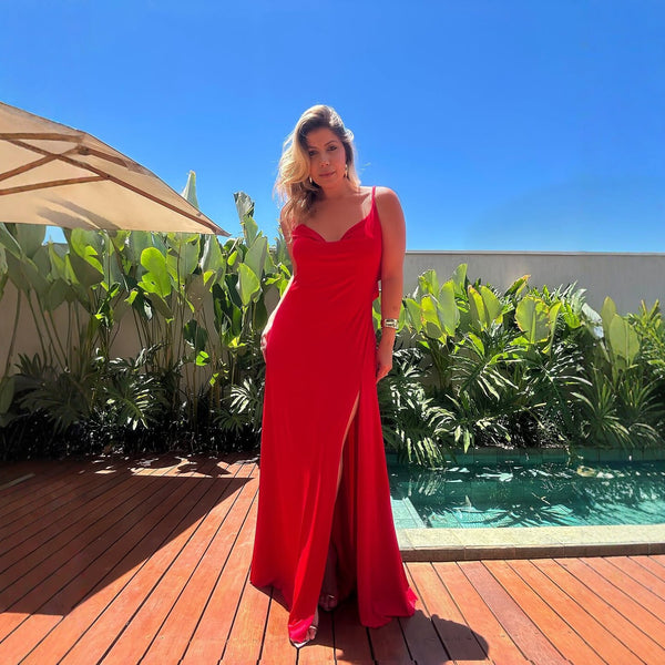 Backless Lace Suspender Slit Dress for Elegant Evening Parties