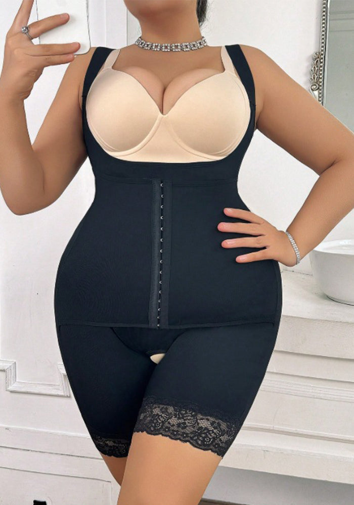 Bodysuit Waist Cincher Crotchless Shapewear