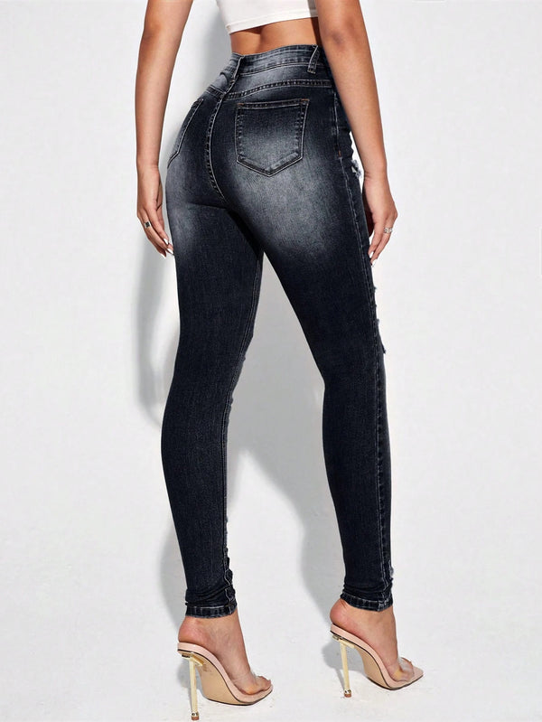 Ripped Denim Jeans for Casual Streetwear