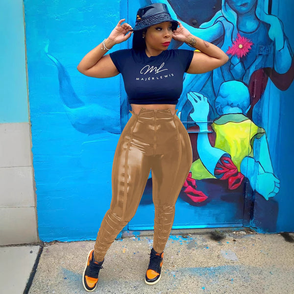 PU Leather Pants for Club & Party Wear
