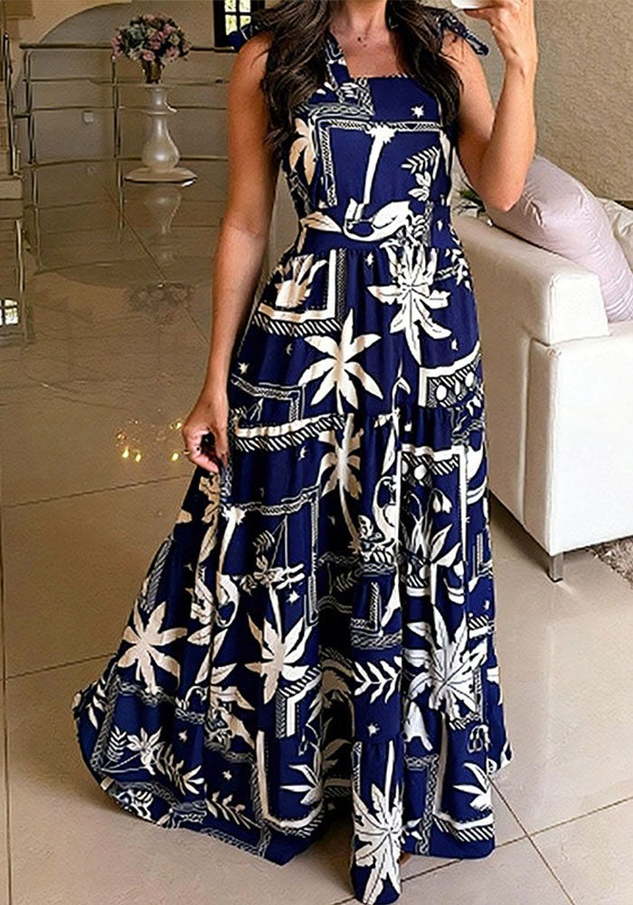Printed Camisole Maxi Dress for Holiday Vacations