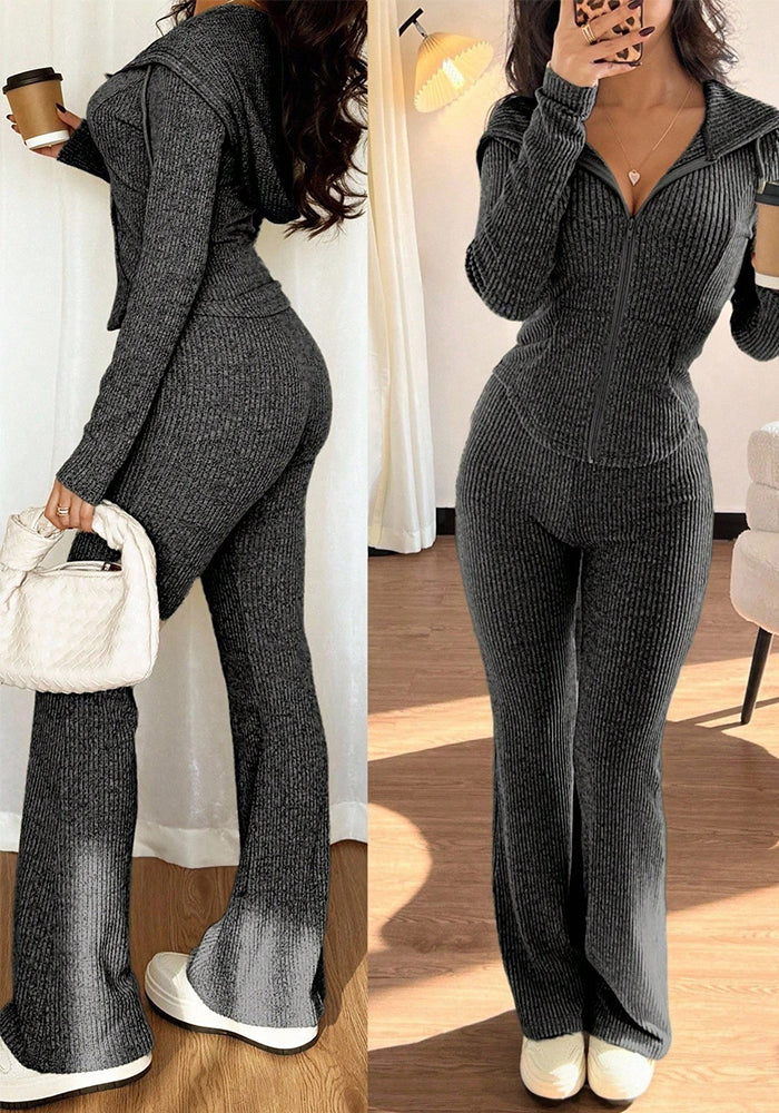 Zip-Up Top & Trousers Two-Piece Set