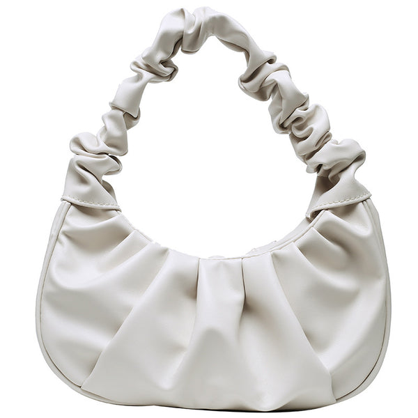 Pleated Underarm Handbag with French Design for Everyday Styling