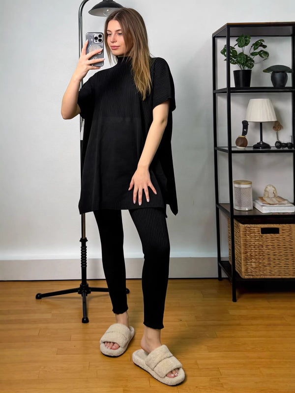 Sleeveless Pullover Sweater & Pants Two-Piece Set for Spring