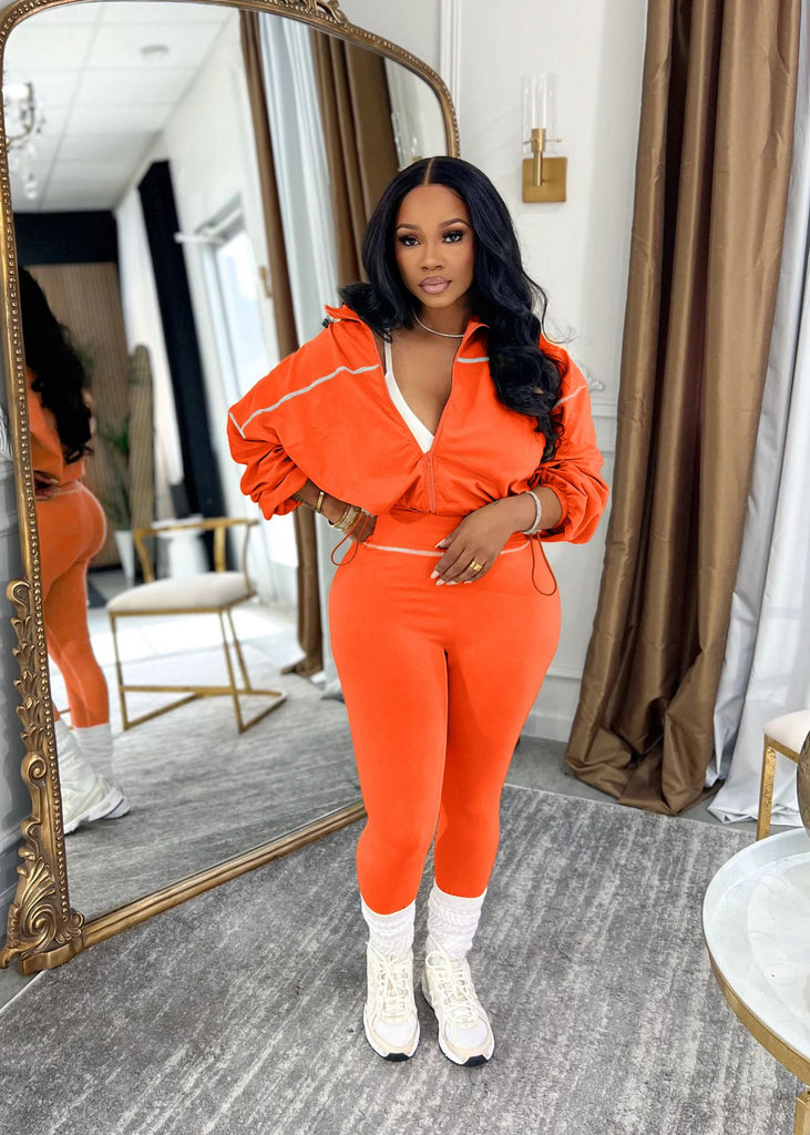 Long-Sleeve Zipper Top & Pants Two-Piece Casual Set