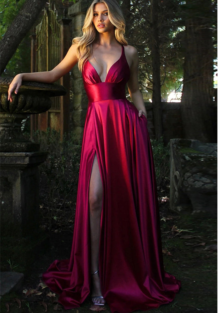 Women Summer Sexy V-Neck Solid Sleeveless Dress