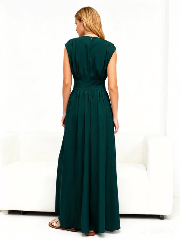 Women Pleated Maxi Dress