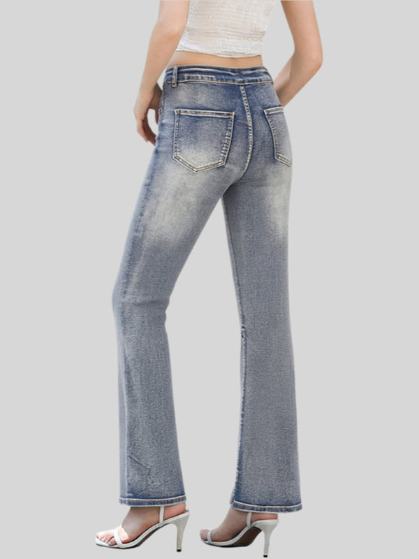 Wide Leg Denim Long Pants for Casual Streetwear
