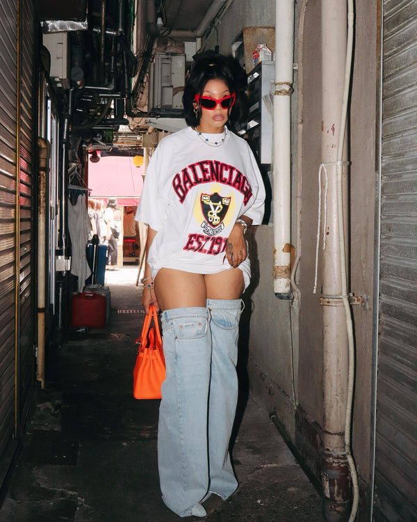 Letter Badge Print Short Sleeve T-Shirt for Casual Streetwear