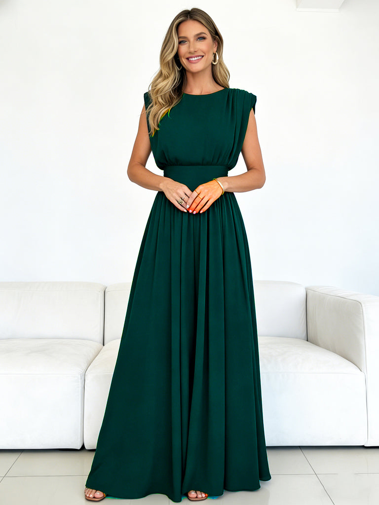 Women Pleated Maxi Dress