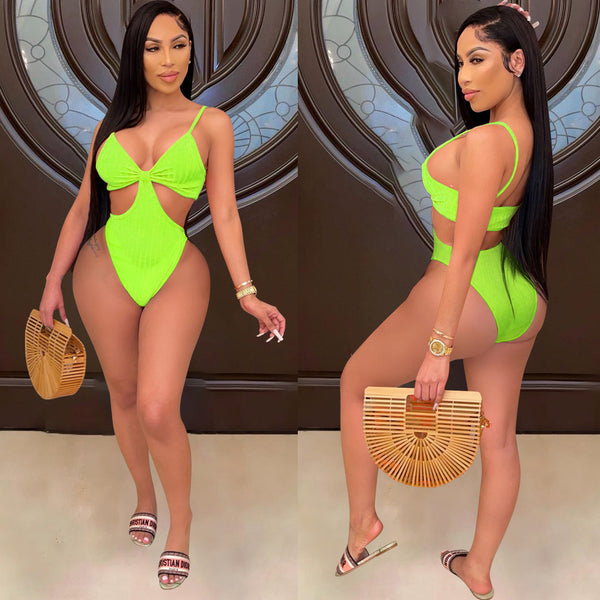 Hollow Out Quick Dry One-Piece Swimsuit for Beachwear