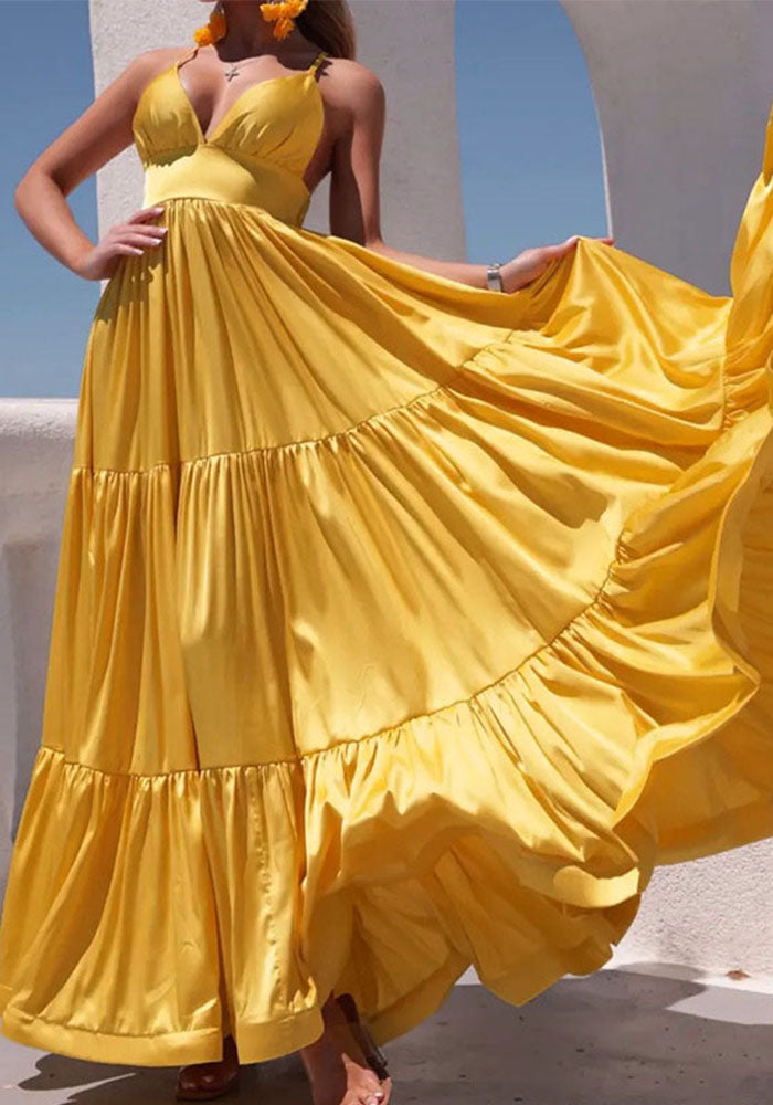 Beach Camisole Maxi Dress for Spring Vacations