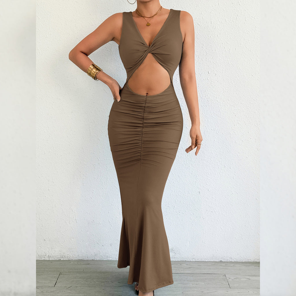 Slim Fit Fishtail Long Evening Gown