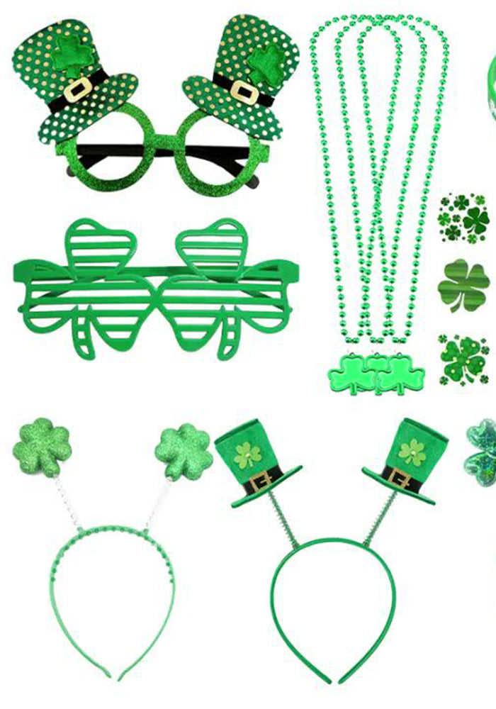 St. Patrick's Day Shamrock Eyeglasses & Headband Set