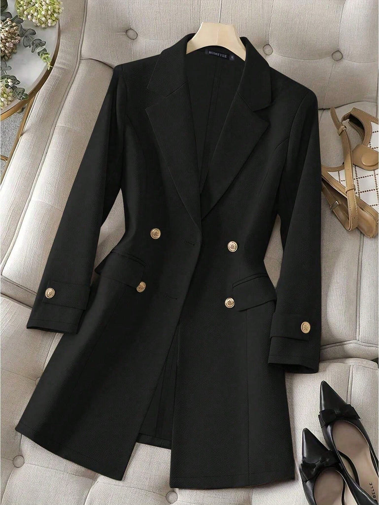 Button Long Sleeve Blazer