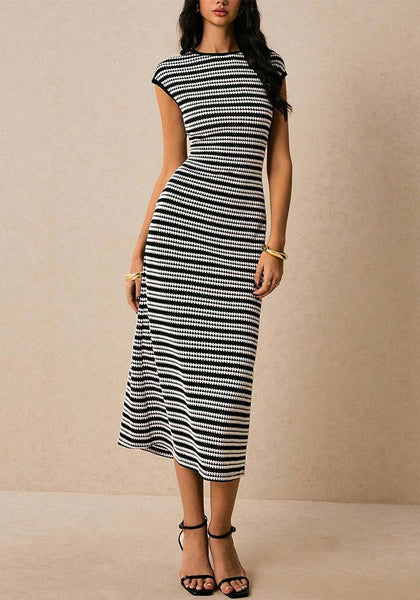 Women Knitting Sleeveless Maxi Dress