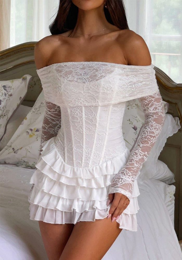 Women Spring/Summer Sexy Off-Shoulder Chiffon Dress