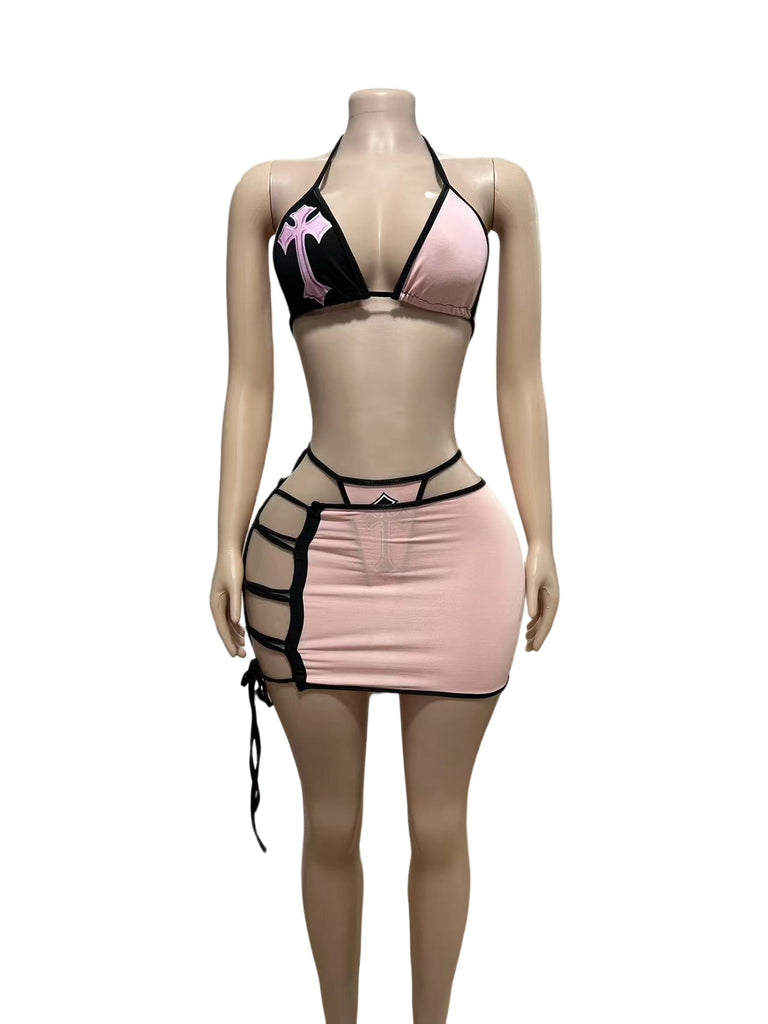 Women Sexy Bikini Swimwear Three-Piece