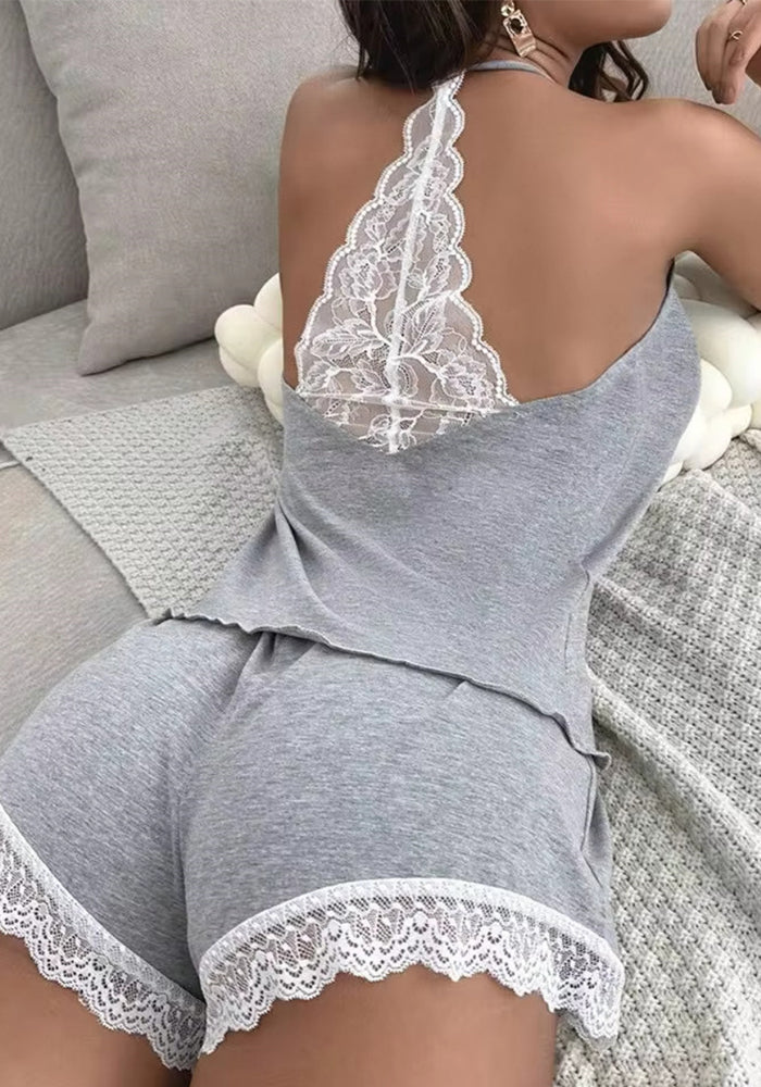 Women Sexy Top and Shorts Pajamas Set