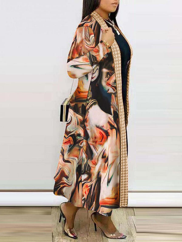 Long Sleeve Printed Cardigan