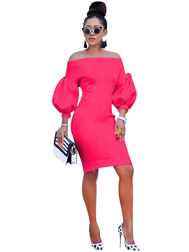 Off Shoulder Bodycon Midi Dresses