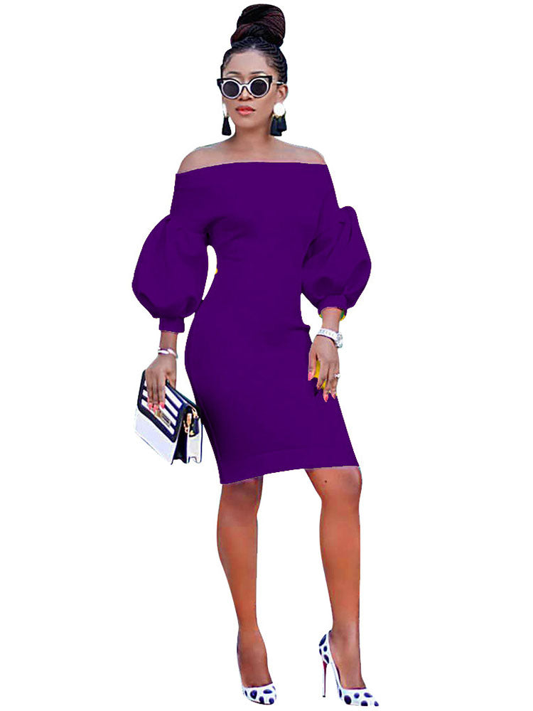 Off Shoulder Bodycon Midi Dresses