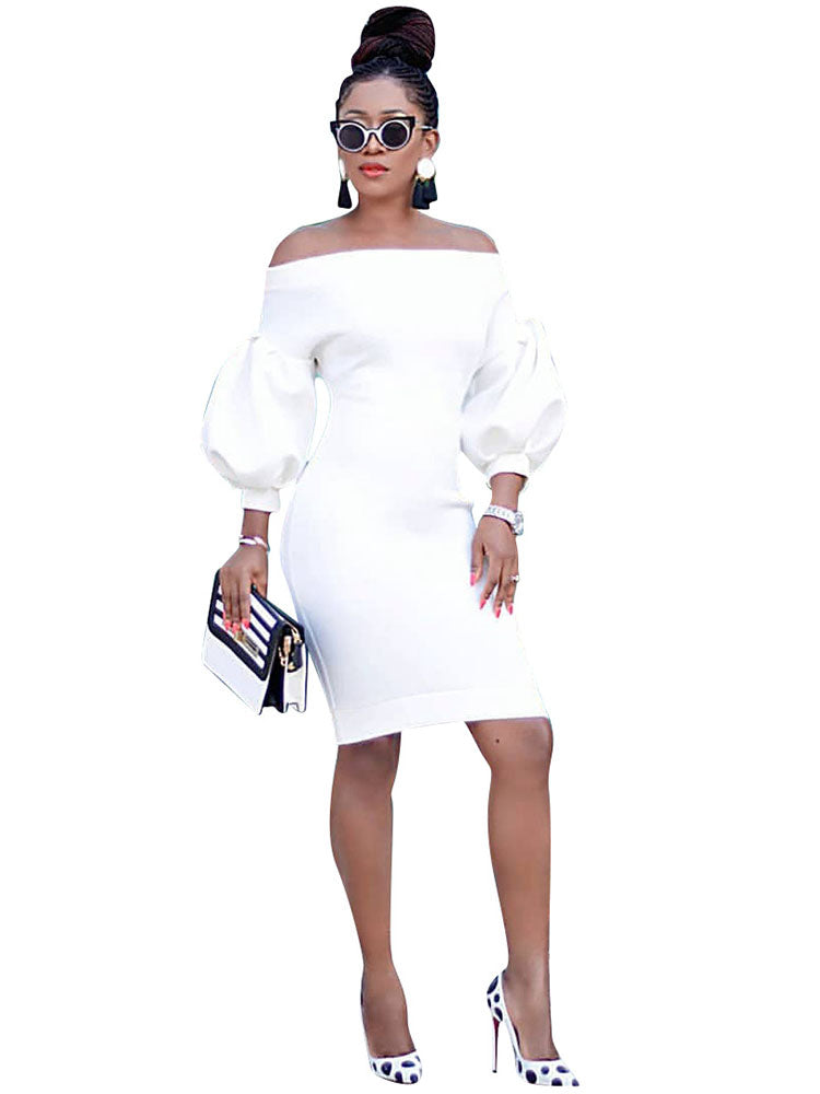 Off Shoulder Bodycon Midi Dresses