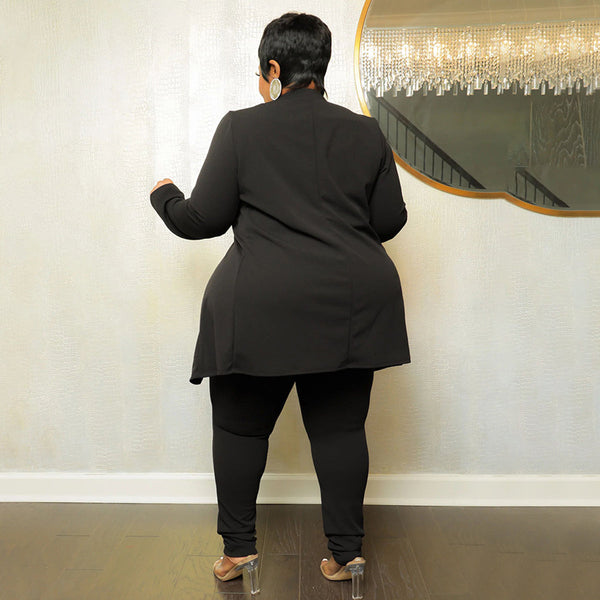 Two Piece Long Sleeve Jacket & Bodycon Pants