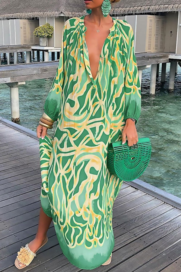 Resort Life Beach Coverup Sleeve Dress