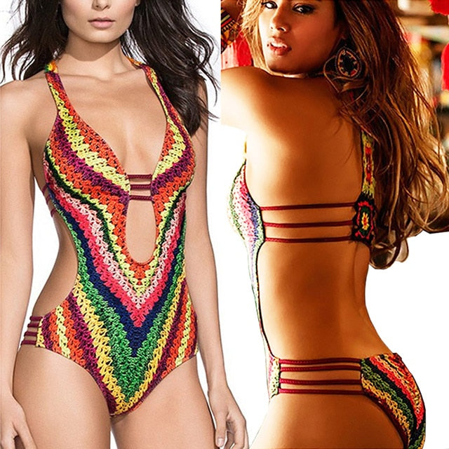 Sunset and Swim Cut Out One Piece Swimsuit