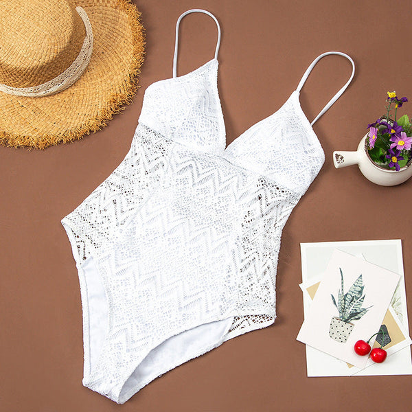 Heavenly Hollow Out Lace Swimsuit