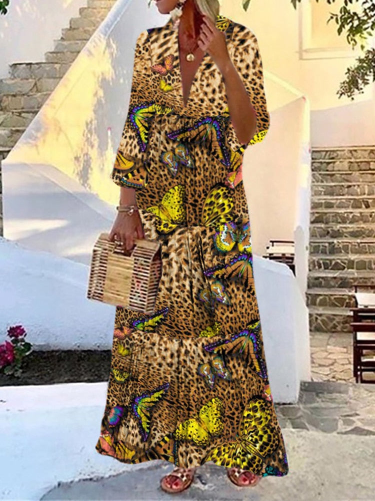 Ocean Breeze Summer Cover Up Maxi Dress